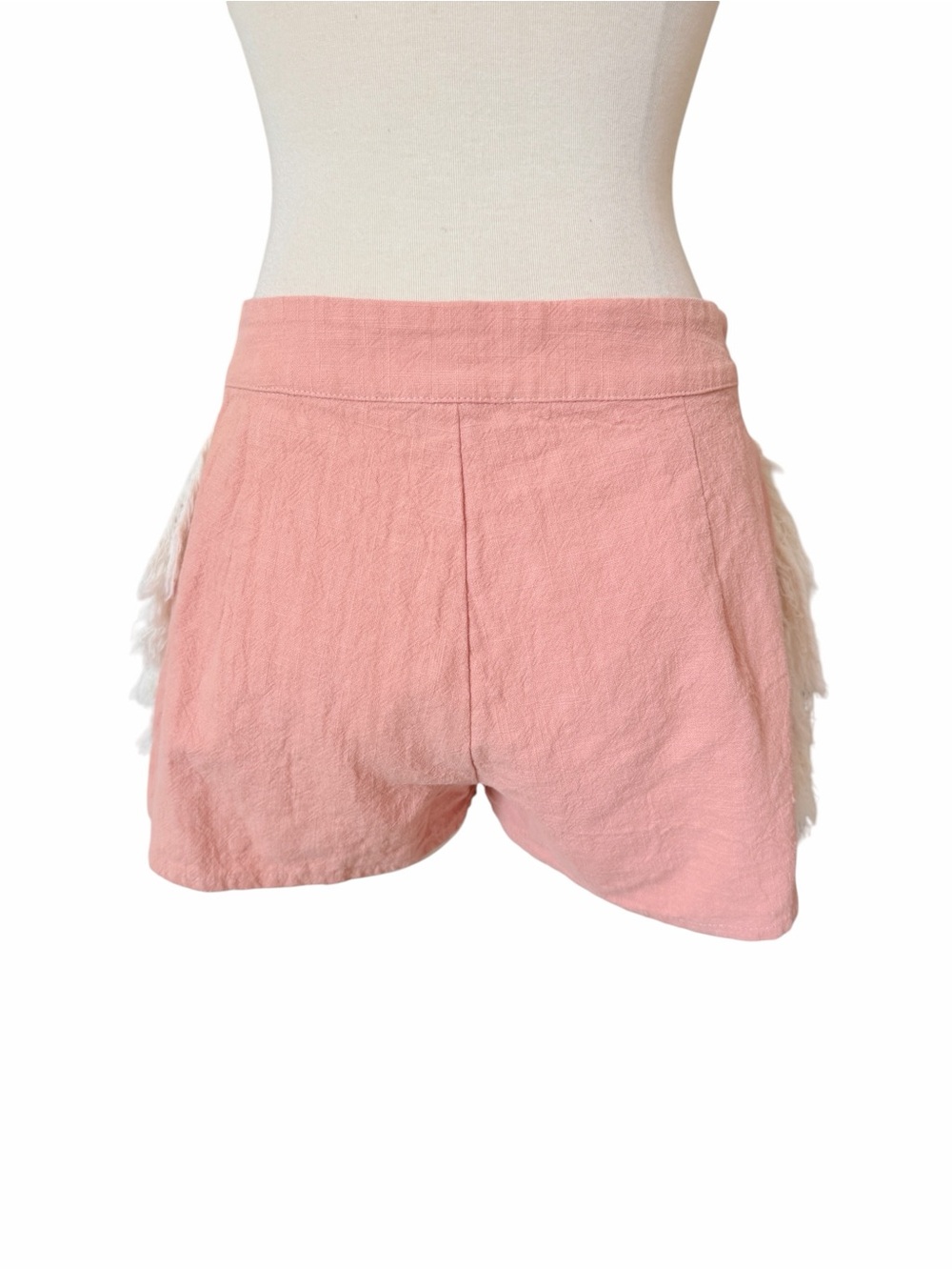 NWT 2PC Nichole Lynel Light Pink Boho Festival Vibes Fringe Jacket & Shorts Sz M - Picture 9 of 12